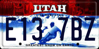 UT license plate E137BZ