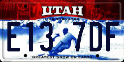 UT license plate E137DF