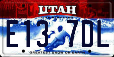UT license plate E137DL