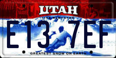 UT license plate E137EF