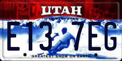 UT license plate E137EG