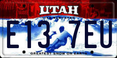 UT license plate E137EU