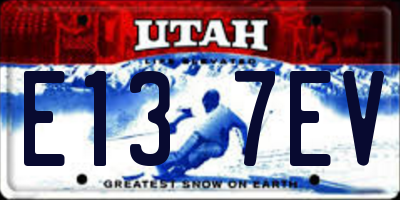 UT license plate E137EV