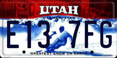 UT license plate E137FG