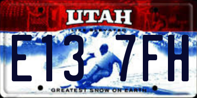 UT license plate E137FH