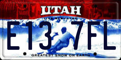 UT license plate E137FL