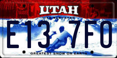 UT license plate E137FO
