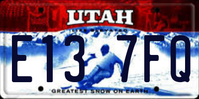 UT license plate E137FQ