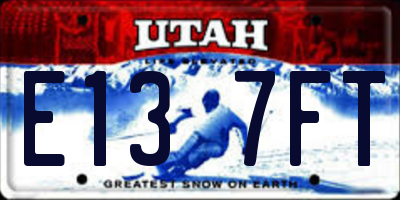 UT license plate E137FT