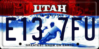 UT license plate E137FU