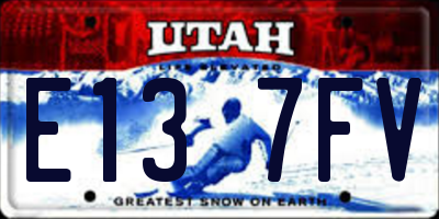 UT license plate E137FV