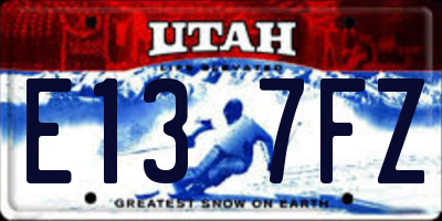 UT license plate E137FZ