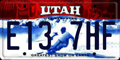 UT license plate E137HF