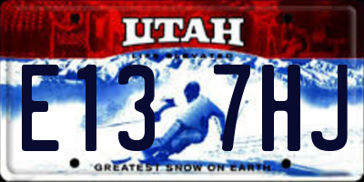 UT license plate E137HJ