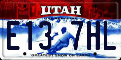UT license plate E137HL