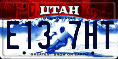 UT license plate E137HT