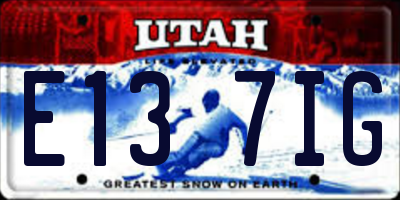 UT license plate E137IG