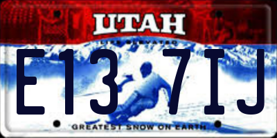 UT license plate E137IJ