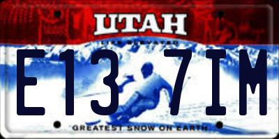 UT license plate E137IM