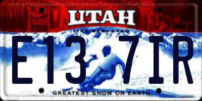 UT license plate E137IR
