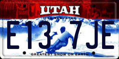 UT license plate E137JE