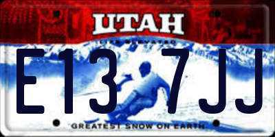 UT license plate E137JJ