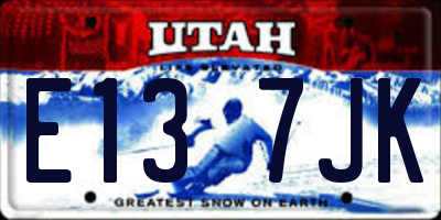 UT license plate E137JK