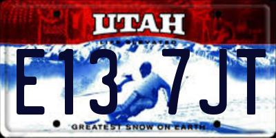 UT license plate E137JT