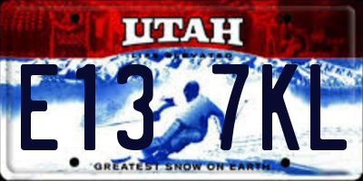 UT license plate E137KL