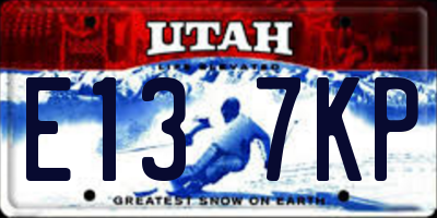 UT license plate E137KP