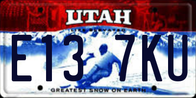 UT license plate E137KU