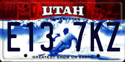 UT license plate E137KZ