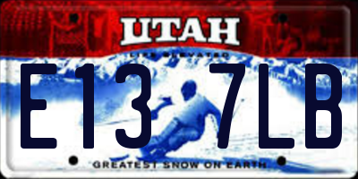UT license plate E137LB