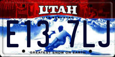 UT license plate E137LJ