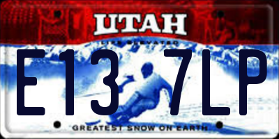 UT license plate E137LP