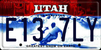 UT license plate E137LY