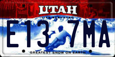 UT license plate E137MA