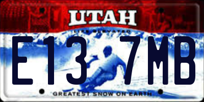 UT license plate E137MB