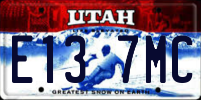 UT license plate E137MC