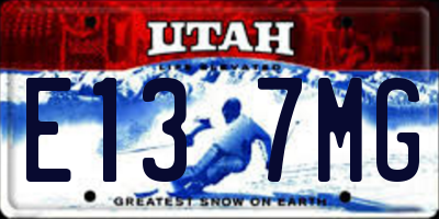 UT license plate E137MG