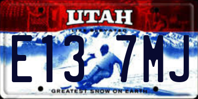 UT license plate E137MJ
