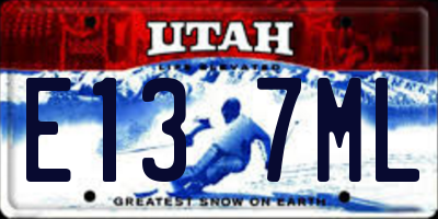 UT license plate E137ML