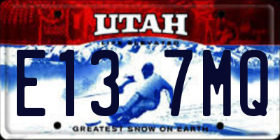 UT license plate E137MQ