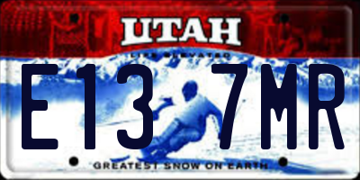UT license plate E137MR
