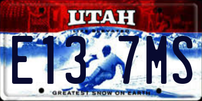 UT license plate E137MS