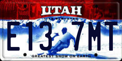 UT license plate E137MT
