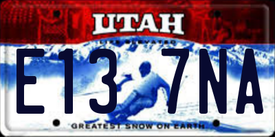 UT license plate E137NA