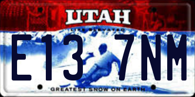 UT license plate E137NM
