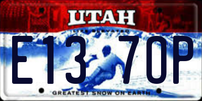 UT license plate E137OP