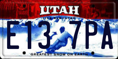 UT license plate E137PA